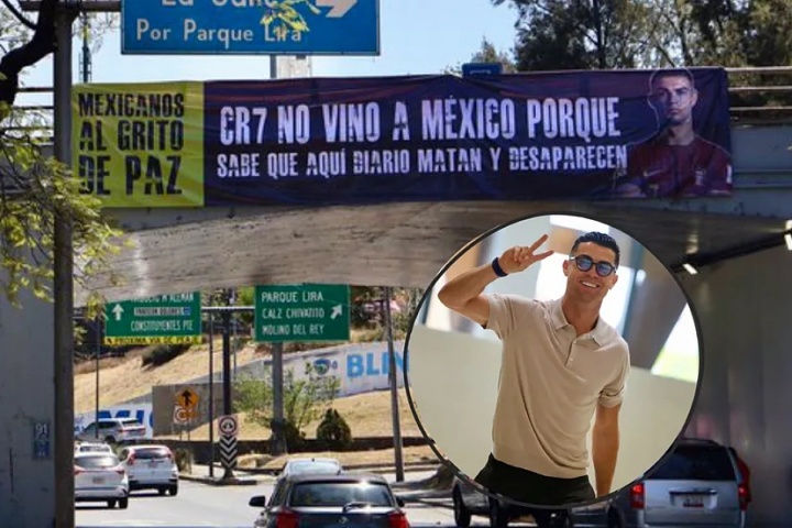 九游APP-世界杯球场外标语：C罗没来墨西哥，他知道这里有人被杀和失踪